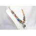 Necklace Women 925 Sterling Silver bead Natural Turquoise lapiz Gem Stones C 218